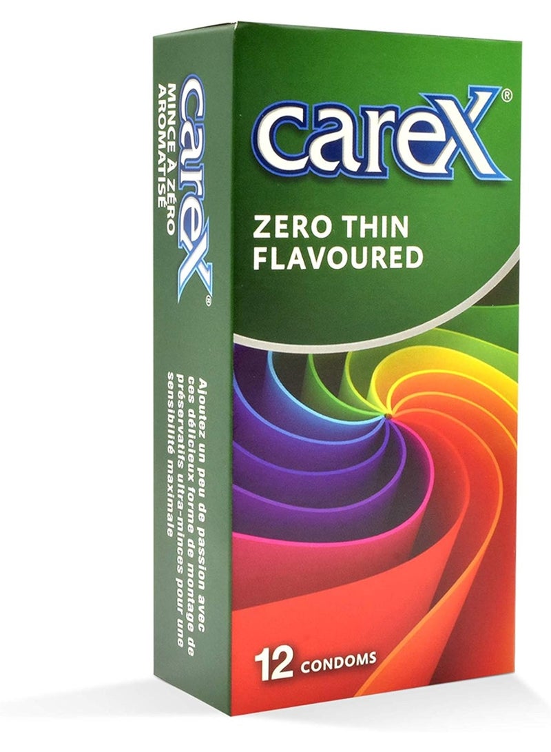careX Zero Thin Flavoured Condoms 12 Pcs - Image 2